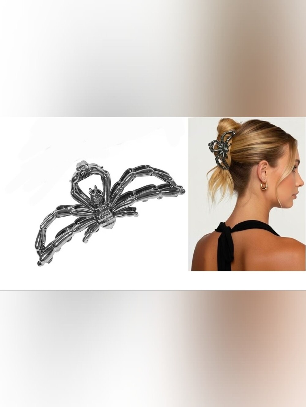 Gunmetal Spider Hair Claw Clip - Women Accessories BNIB